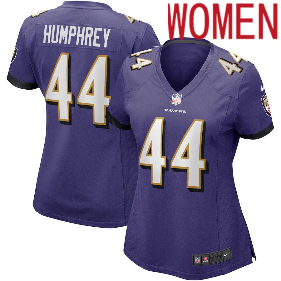 Women Baltimore Ravens 44 Marlon Humphrey Nike Purple Game Player NFL Jersey